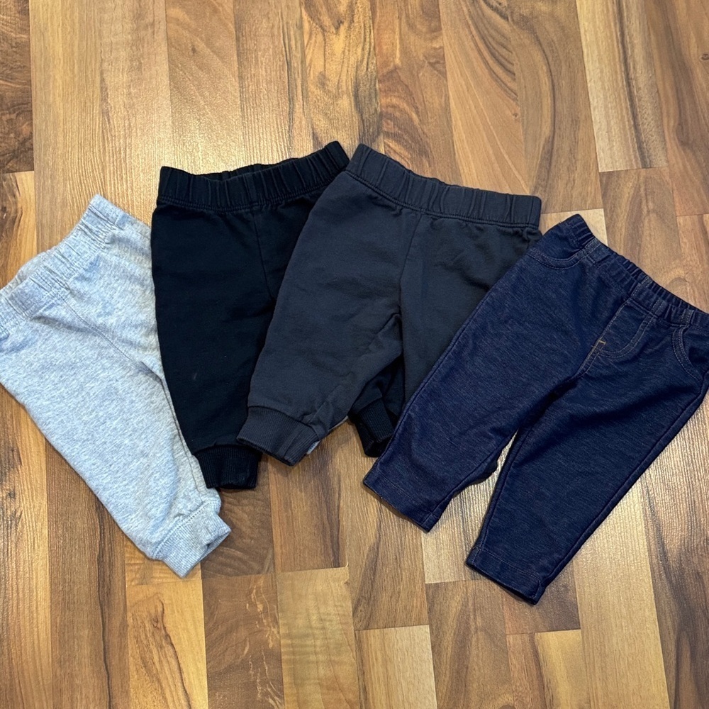 Carter's Kids Jogger Pants - Gray, Black, and Navy bundle